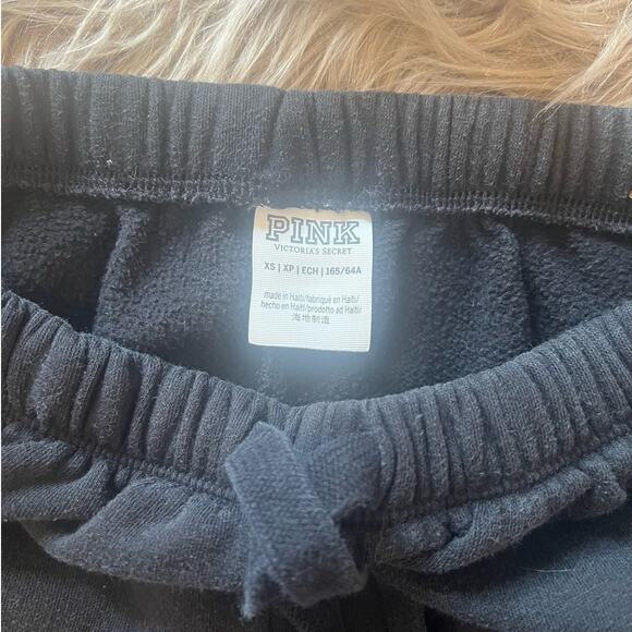 VS PINK drawstring waistband logo cuffed jogger sweatpants size XS - Picture 2 of 6